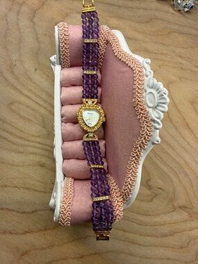 Lucoral Amethyst Quartz Watch Multistrand  Band